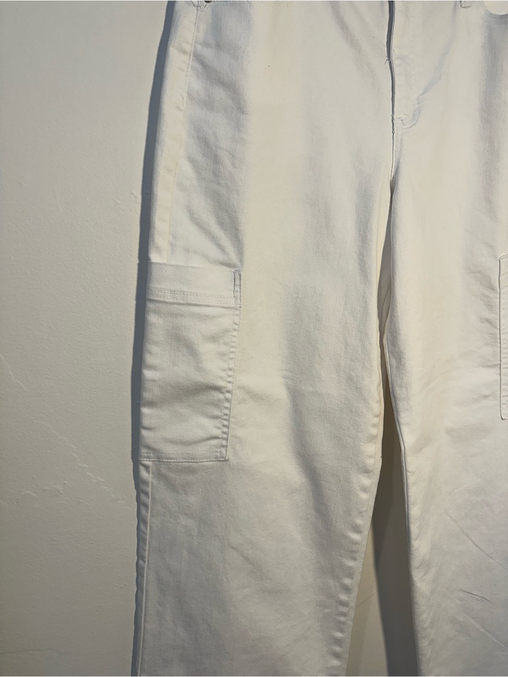 d. jeans White Wide Leg Cargo Style Jeans - Picture 2 of 12